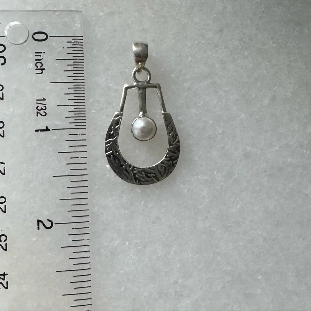 NWOT Sundance Bell Tolls Pendant, Pearl, Sterling Silver
